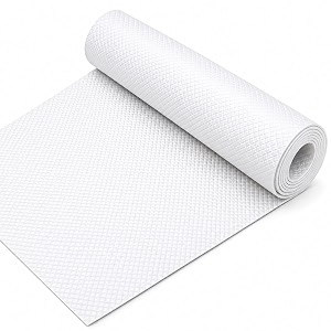 eva pvc multipurpose shelf mat roll 45 x 150 cm white