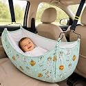 Evafly Baby Car Cradle Swing for 0-18 Months Modular Car Cradle Full Set with Hanger & Cradle Cloth, Adjustable Car Strap for Babies Swing, Portable Travel Cradle Kit - Green