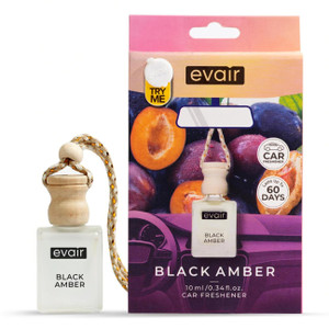 evair black amber car freshener diffuser car air freshener with essential oils fragrance in glass bottle