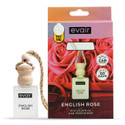 EVAIR English Rose Car Freshener Diffuser Car Air Freshener with Essential Oils Fragrance in Glass Bottle