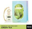EVAIR Green Tea Car Freshener Diffuser Car Air Freshener with Essential Oils Fragrance in Glass Bottle