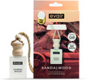 EVAIR Sandalwood Car Freshener Diffuser Car Air Freshener with Essential Oils Fragrance in Glass Bottle