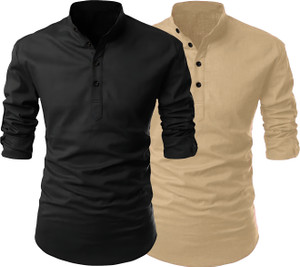 evalaxy Men Solid Straight Kurta
