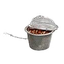 Stainless Steel Filter Infuser 4.5cm Basket Shaped for Green and Loose Leaf Tea With Chain and Hook (Pack of 20)