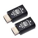 EVanlak 3rd Generrtion Hdmi Edid Emulator Passthrough Eliminated Emulator Adapter Work with Mac Thunderbolt to HDMI Switches/Extender/AV Receiver/Video Splitters -1920X1080@59hz-2pack