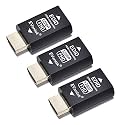EVanlak Hdmi Edid Emulator Passthrough Dongle Eliminated Emulator Adapter 3rd Generrtion Work with Mac Thunderbolt to HDMI Switches/Extender/AV Receiver/Video Splitters -1920x1200@59hz-3pack