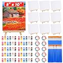 Evatage 10 Pack Sip and Paint Kit for Adults, 8x10 Inch Canvas Painting Kit
