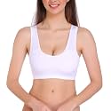 Eve39s Beauty Women39s Padded Sports Bra White