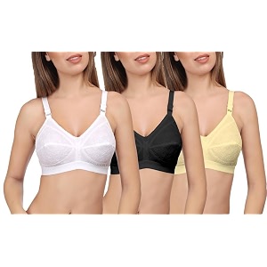 Eves Beauty Womens Full Coverage Multicolor Bra-Pack