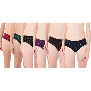 Eves Beauty Womens Hipster Panties-Pack of 6