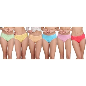 Eves Beauty Womens Hipster Panties-Pack of 6