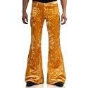 EVEDESIGN Mens Bell Bottom Velvet Pants 60s 70s Disco Outfits for Men Vintage Flared Jeans