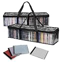 Evelots CD Storage Bags, 2 Pack, Holds 96 CDs, Zebra Print