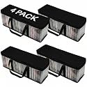 Evelots CD Storage Bags, 4 Pack, Holds 200 CDs with Handles