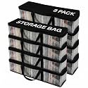 Evelots CD Storage Bags, 8 Pack, Holds 400 CDs with Handles