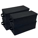 Evelots CD Storage Boxes, 4 Pack, Holds 128 Discs, Black