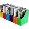 Evelots Magazine File Holder Organizer Box (6, 12, or 24 Pack) Storage for Desk and Shelves Multiple Color Options - Includes Labels for Organization
