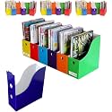 Evelots Magazine File Holders, Multicolor Cardboard Desk Organizer, 24-Pack