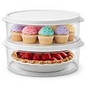 Evelots Pie Container with Lid, 2-Pack, 11-Inch, Clear, BPA-Free