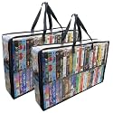 Evelots VHS Storage Bags, 2 Pack, Holds 100 VHS Tapes