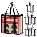 Evelots Vinyl Record Storage Bags, 6 Pack, Holds 216 LP Albums