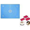 EVEN Silicone Baking Mat Silicone Chapati Atta Kneading Mat Non-Stick Fondant Rolling Mat Stretchable for Kitchen Roti Chapati Cake – Multicolour (Baking MAT and 3 PCS Scrapper Set)