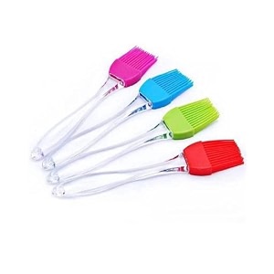 even silicone flat pastry cooking oil brush for grilling tandoor and bbqmultipurpose silicon brush multicolor 4 piece