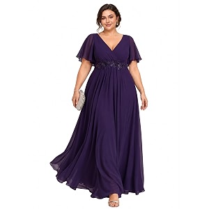 Ever-Pretty Plus Womens Chiffon Plus Size Formal