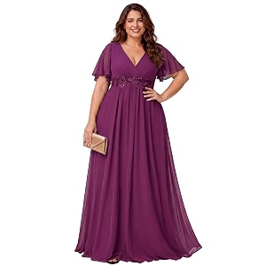 Ever-Pretty Plus Womens Chiffon Plus Size Formal