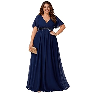 Ever-Pretty Plus Womens Chiffon Plus Size Formal