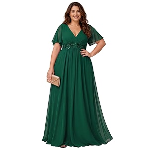 Ever-Pretty Plus Womens Chiffon Plus Size Formal