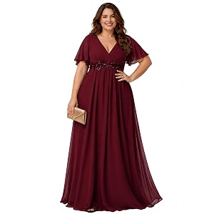 Ever-Pretty Plus Womens Chiffon Plus Size Formal