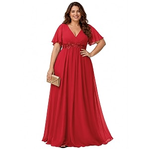 Ever-Pretty Plus Womens Chiffon Plus Size Formal