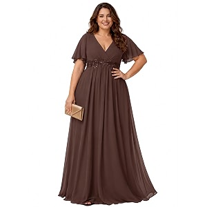 Ever-Pretty Plus Womens Chiffon Plus Size Formal