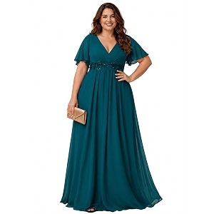 Ever-Pretty Plus Womens Chiffon Plus Size Formal