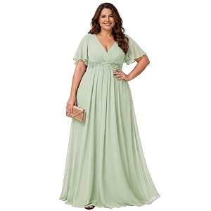 Ever-Pretty Plus Womens Chiffon Plus Size Formal