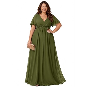 Ever-Pretty Plus Womens Chiffon Plus Size Formal