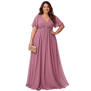 Ever-Pretty Plus Womens Chiffon Plus Size Formal