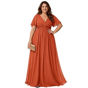 Ever-Pretty Plus Womens Chiffon Plus Size Formal