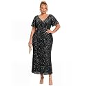 Ever-Pretty Plus Women39s Sequin Maxi Plus Size