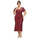 Ever-Pretty Plus Women39s Sequin Maxi Plus Size