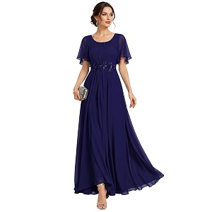 Ever-Pretty Womens Applique Chiffon Formal Wedding Guest