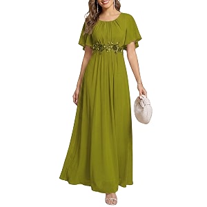 Ever-Pretty Womens Applique Chiffon Formal Wedding Guest
