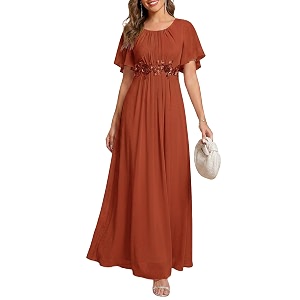 Ever-Pretty Womens Applique Chiffon Formal Wedding Guest