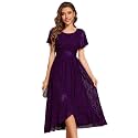 Ever-Pretty Women39s Lace Short Sleeve Round Neck