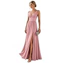 Ever-Pretty Women's V Neck Sleeveless Formal Dress Wedding Guest Dresses