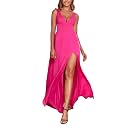 Ever-Pretty Women's Summer V-Neck Sleeveless Formal Wedding Guest Dress Side Slit Floor Length Bridesmaid Dresses 0168B