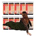 Ever Ready First Aid Mylar Rescue Blanket, Large Olive Thermal Sheet for Emergency and Survival, 54” x 84” – 10 Count