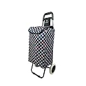 EverBest Foldable Shopping Trolley Bag (Black Chess, Eva Wheel)
