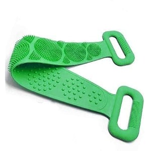 everbest silicone dual sided back scrubber brush and massager foot cleaner shower bath belt